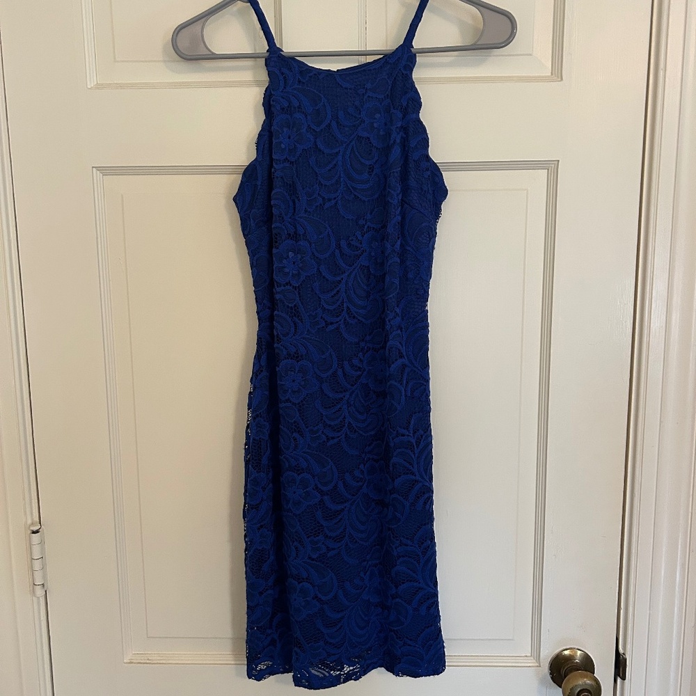 Fitted Blue Cocktail Dress